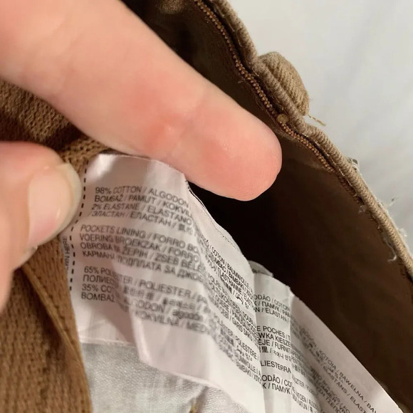 MNG Man Pants Men's 30 Brown Denim Pisa 5 Pocket Cotton Blend Button Zip - Picture 7 of 11